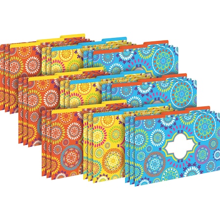 Barker Creek Moroccan Designer Legal-Size File Folders, Multi-Design Set, 27/Package 3550